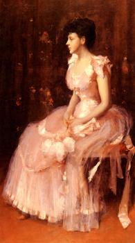 威廉 梅裡特 查斯 Portrait Of A Lady In Pink